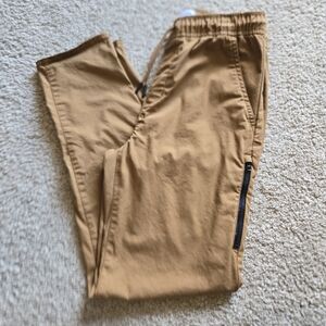 Boy's Old Navy Dark Tan Tech Taper Joggers XL (14/16)